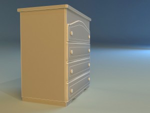 commode black and white 3D-Modell