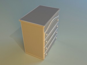 commode black and white 3D-Modell