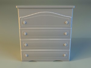 commode black and white 3D-Modell