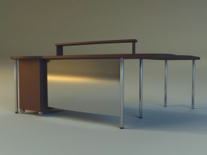 computer table boss Modello 3D