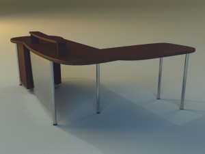 computer table boss Modello 3D