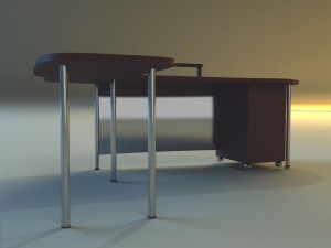 computer table boss Modello 3D