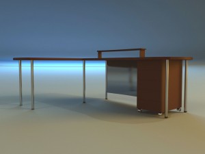 computer table boss Modello 3D