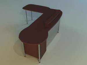 computer table boss Modello 3D