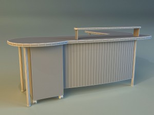 computer table boss Modello 3D