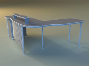 computer table boss Modello 3D