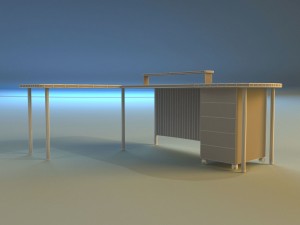 computer table boss Modello 3D