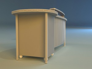 computer table boss Modello 3D