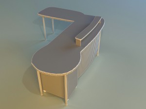 computer table boss Modello 3D