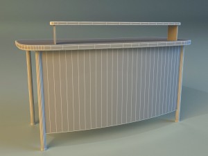 computer desk Model 3D