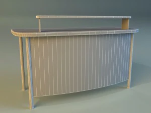 कंप्यूटर डेस्क 3D मॉडल