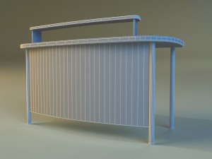 computer desk Model 3D