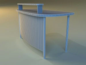 कंप्यूटर डेस्क 3D मॉडल
