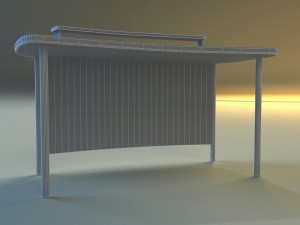 computer desk Model 3D