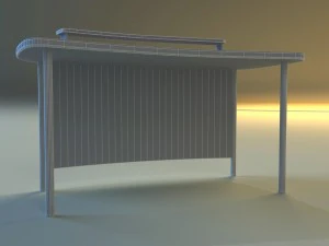 कंप्यूटर डेस्क 3D मॉडल