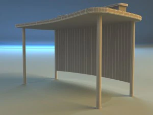 कंप्यूटर डेस्क 3D मॉडल