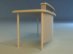 कंप्यूटर डेस्क 3D मॉडल