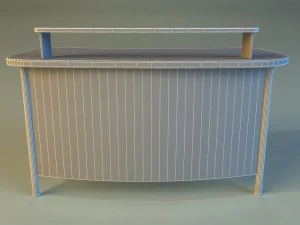 कंप्यूटर डेस्क 3D मॉडल