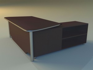computer table big 3D Модель