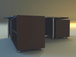 computer table big 3D Модель