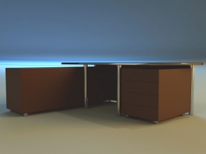 computer table big 3D Модель