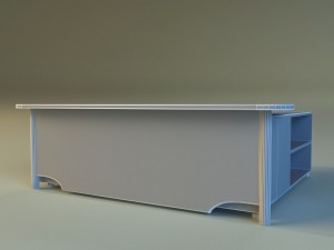 computer table big 3D Модель
