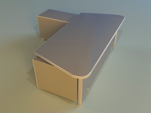 computer table big 3D Модель