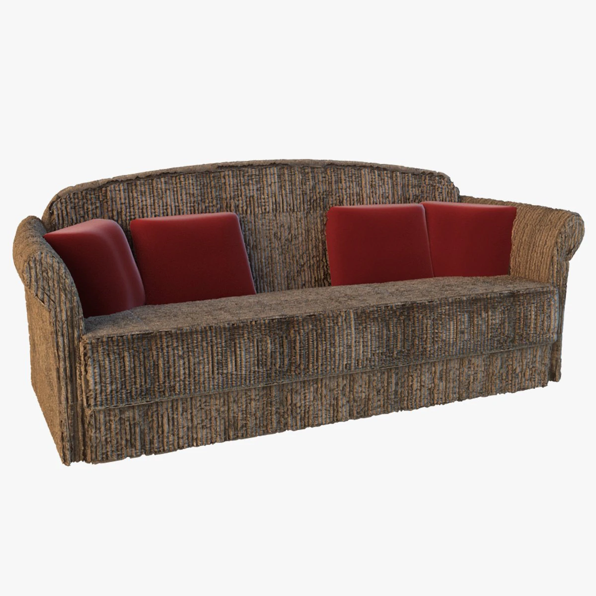 sofa velvet 3D Model .c4d .max .obj .3ds .fbx .stl .blend 