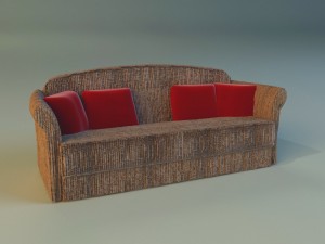 sofa velvet Modèle 3D