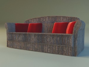 sofa velvet Modèle 3D