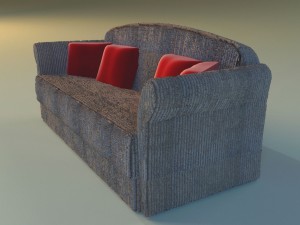 sofa velvet Modèle 3D