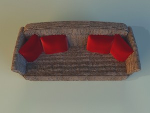 sofa velvet Modèle 3D