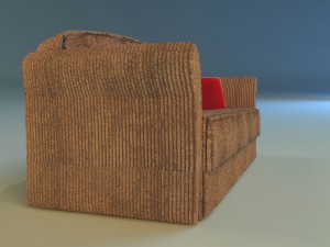 sofa velvet Modèle 3D