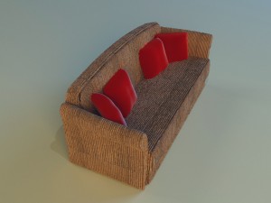 sofa velvet Modèle 3D