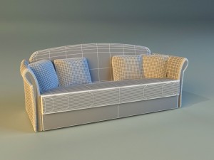 sofa velvet Modèle 3D