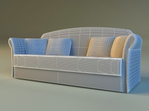 sofa velvet Modèle 3D