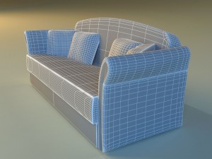 sofa velvet Modèle 3D