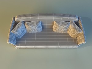 sofa velvet Modèle 3D