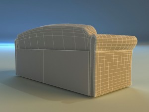 sofa velvet Modèle 3D