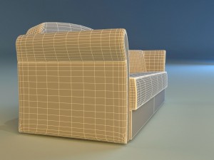 sofa velvet Modèle 3D