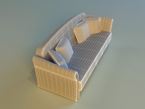 sofa velvet Modèle 3D