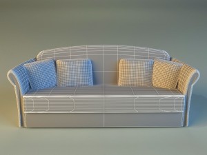 sofa velvet Modèle 3D