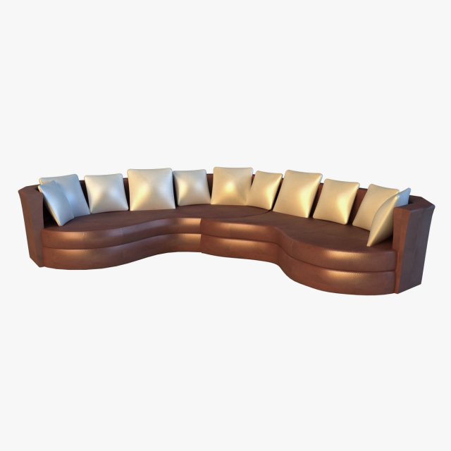 sofa luxury leather Modelo 3D .c4d .max .obj .3ds .fbx .stl .blend 