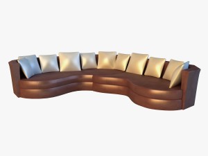 sofa luxury leather 3D 모델