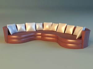 sofa luxury leather Modelo 3D