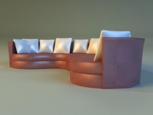 sofa luxury leather Modelo 3D