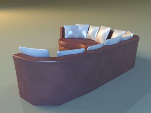 sofa luxury leather Modelo 3D