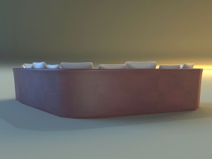 sofa luxury leather Modelo 3D