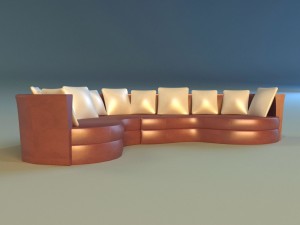 sofa luxury leather Modelo 3D