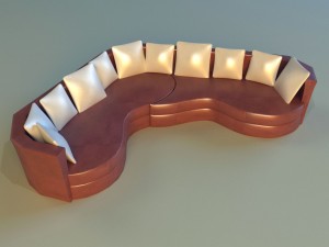 sofa luxury leather Modelo 3D